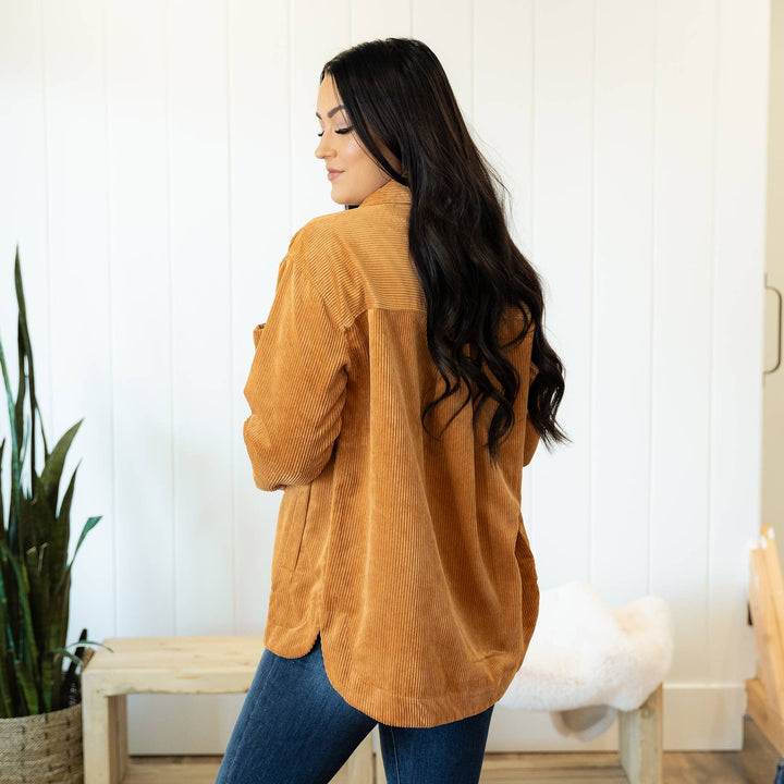 Laramie Corduroy Shacket - Caramel