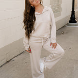 Harlow Set Active Pants 2pcs Outfit - Taupe | Dropship