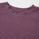 Harlow Plain Corded Mock Neck T Shirt