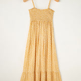 Bea Smocked High Waist Floral Maxi Dress