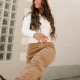 Corduroy Barrel Pants - Vervet