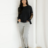 Cassie Stripe Patch Pocket High Waist Shift Denim Jeans