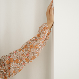 Adaline Floral Puff Sleeve Full Button Shirt