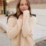 Lou Drop Shoulder Side Slits Loose Sweater