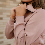 Grace Zip Collar Long Sleeve Top Drawstring Pants Set | Dropship