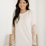 Layered Lace Long Sleeve T Shirt
