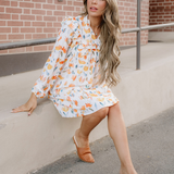 Gia Frilled Detail Long Sleeve Mini Dress