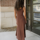 Scottie Polka Dot Print Square Neck Sleeveless Vacation Long Dress