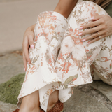 Meadow Vintage Style Floral Print High Waist Wide Leg Jeans