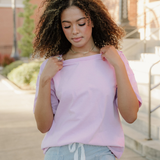 Hollis Mineral Wash Drop Shoulder Raw Edge Loose Tee