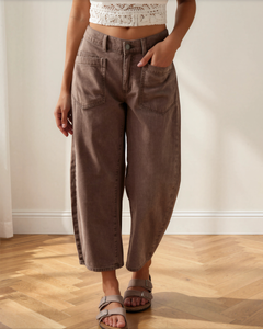 Briar Square Patch Pocket Ankle-length Barrel Jeans