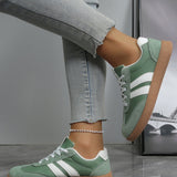 Kira Varsity Color Block Patchwork PU Leather Lace Up Shoes