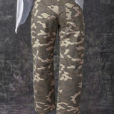 Collins Drawstring Elastic Waistband Pocketed Barrel Jeans