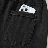 Hannah Mineral Wash Exposed Seam Wide Leg Cargo Pants - Black | Dropship