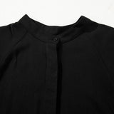 Selah Hidden Buttons Short Sleeve Ruffle Tiered Long Flared Dress
