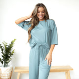 Esme Loungewear Set - Dusty Blue