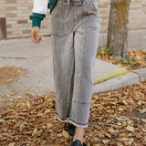 Beau Wide Leg Jeans - Gray Wash | Dropship