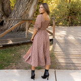 Delilah Dress - Brown Floral