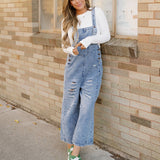 Distressed Overalls - Blue Wash | Dropship