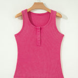 Vintage Distressed Ribbed Mineral Wash Tank Top