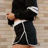 Varsity Skirt Set - Black | Dropship