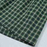 Daisy Plaid Square Neck Shirred High Waist Ruffle Hem Dress