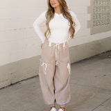 Paisley Lantern Pants - Brown | Dropship