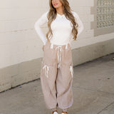 Paisley Lantern Pants - Brown