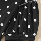 Avery Polka Dot Pants Set | Wide Leg Two Piece Set | Black
