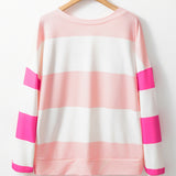 Ashlyn Lightweight Colorblock Sweatshirt - Pink