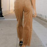 Corduroy Barrel Pants - Vervet