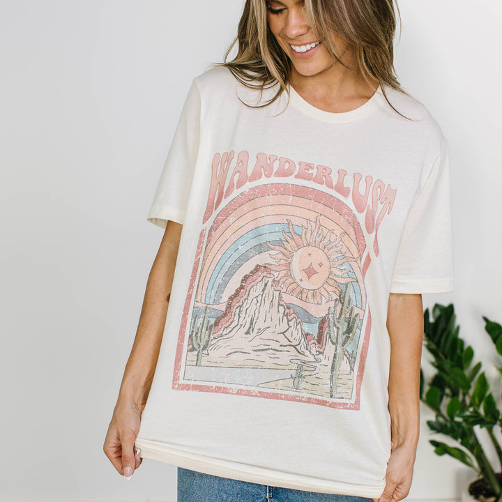 Wanderlust Tee - Cream