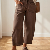 Briar Square Patch Pocket Ankle-length Barrel Jeans