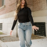 Rylie Basic Long Sleeve Tee - Black