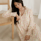 Evie Smocked Cuff Long Sleeve Loose Shirt Dress