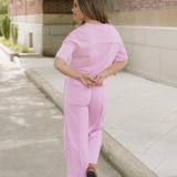 Drop Shoulder Boxy Tee and Barrel Pants Set