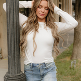 Rylie Basic Long Sleeve Tee - White