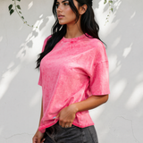 Campbell Cotton Mineral Washed Oversize Tee - Pink