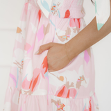 Sunshine Knotted Shoulder Smocked Maxi Dress
