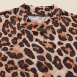 Blakely Leopard Mock Neck Long Sleeve Mesh Top