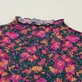 PREORDER - Holly Retro Floral Printed Mesh Short Sleeve Top 3/22