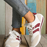 PREORDER Layla Patchwork Breathable Lace Up Sneakers | Dropship