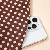 Irene Coffee Polka Dot Print Backless Ruffled Tiered Maxi Dress