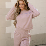 Varsity Pullover Wide Leg Pants 2pcs Outfit | Dropship