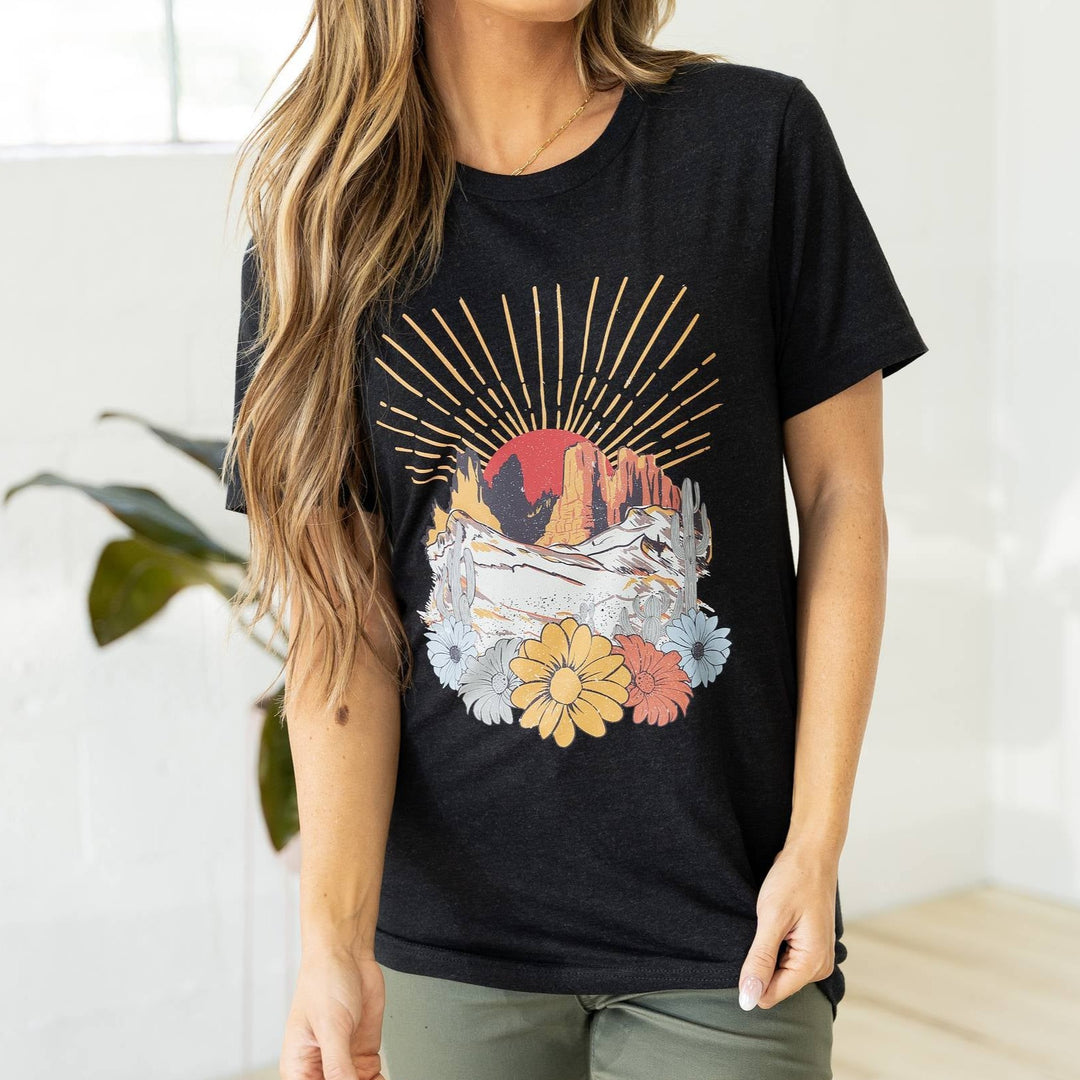 Desert Arches Tee - Heather Black