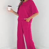 Drop Shoulder Boxy Tee and Barrel Pants Set