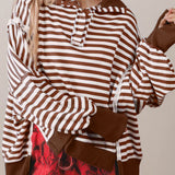 Hazel Raw Seam Split Hem Loose Pullover Sweatshirt