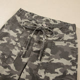 Collins Drawstring Elastic Waistband Pocketed Barrel Jeans