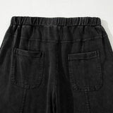 Hannah Mineral Wash Exposed Seam Wide Leg Cargo Pants - Black | Dropship