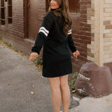 Varsity Sweater Dress - Black | Dropship